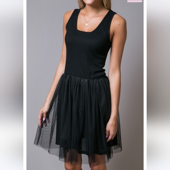 O2 Collection Ribbed Tank Tulle Dress - Picture 2 of 14